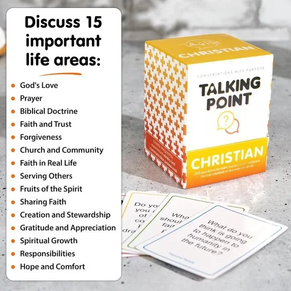 Christian Conversation Cards Religious Family Game Night Bible Study Youth - Picture 4 of 8